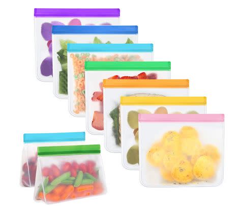 Save fridge space by storing liquids in these reusable food bags