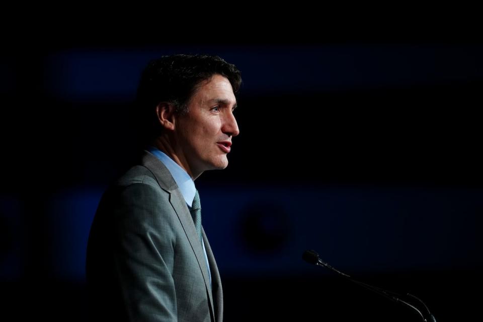 Prime Minister Justin Trudeau speaks at the National Prayer Breakfast in Ottawa on Tuesday, May 7, 2024. 