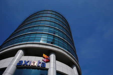 FILE PHOTO: The Axiata headquarters building is seen in Kuala Lumpur May 28, 2014. REUTERS/Samsul Said/File Photo