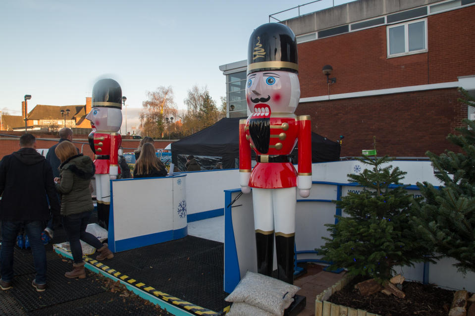 One parent described it as being the ‘size of a frozen puddle’ (SWNS)