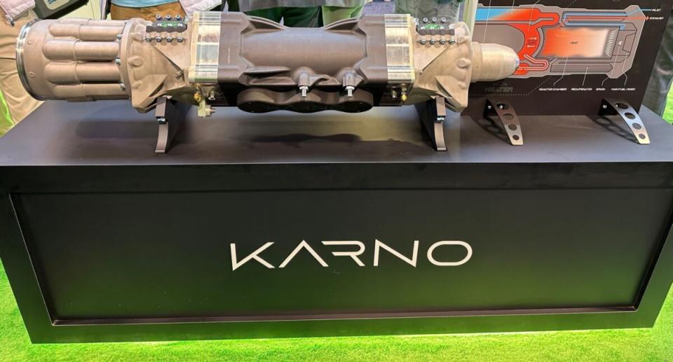 The Karno could help generate electricity at truck charging sites, convert flare gas into electricity, or power buildings and warehouses. (Photo: Alan Adler/FreightWaves)