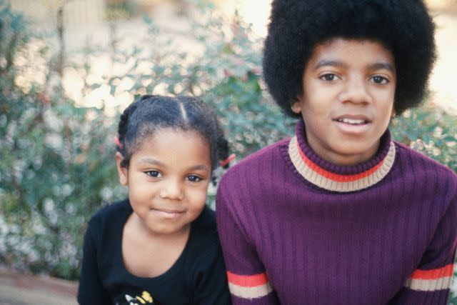 <p>Michael Ochs Archives/Getty</p> Janet Jackson with brother Michael in 1972
