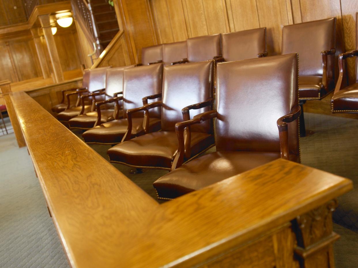 Empty jury box