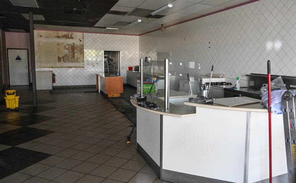 The Baskin-Robbins at Shaw and Feland is nearly cleaned out following the store’s recent closure, on Thursday, Aug. 31, 2023.