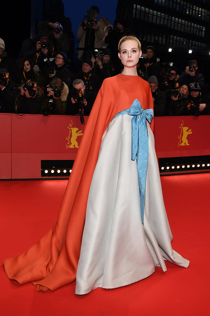 <p>Elle Fanning attends the opening ceremony and<em> Isle of Dogs</em> premiere during the 68th Berlinale International Film Festival Berlin at Berlinale Palace on Feb. 15. (Photo: Pascal Le Segretain/Getty Images) </p>