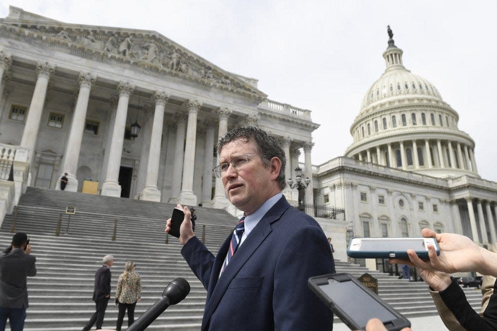 U.S. Rep. Thomas Massie, R-Ky., (right) is running for reelection against Northern Kentucky firebrand Eric Deters.