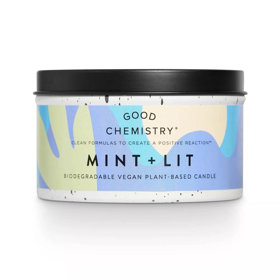 Mint and Lit good chemistry tin