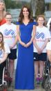 <p>Kate Middleton stuns in a Roland Mouret cold shoulder gown at the 40th anniversary of SportsAid in London.</p>