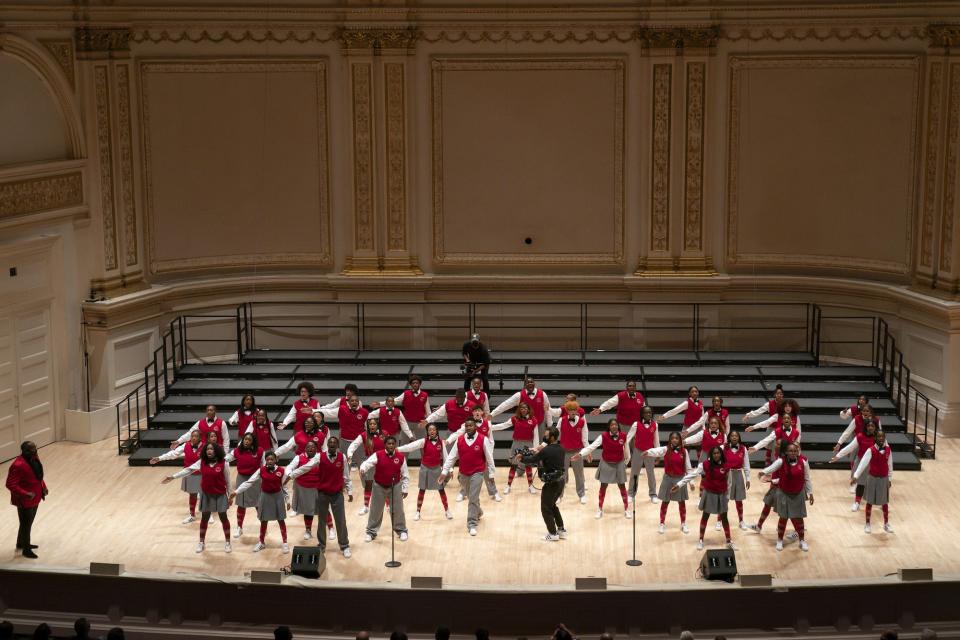 The Detroit Youth Choir performs at Carnegie Hall in Disney+'s six-part docuseries "Choir."