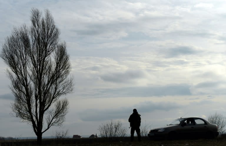 Armed men wearing no insignia but proclaiming pro-Russian slogans took over government buildings across Ukraine's industrial east in April, 2014