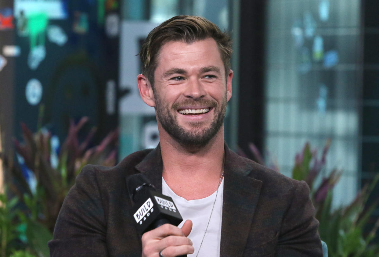 NEW YORK, NEW YORK - JUNE 13: Actor Chris Hemsworth attends the Build Series to discuss "Men in Black: International" at Build Studio on June 13, 2019 in New York City. (Photo by Jim Spellman/Getty Images)