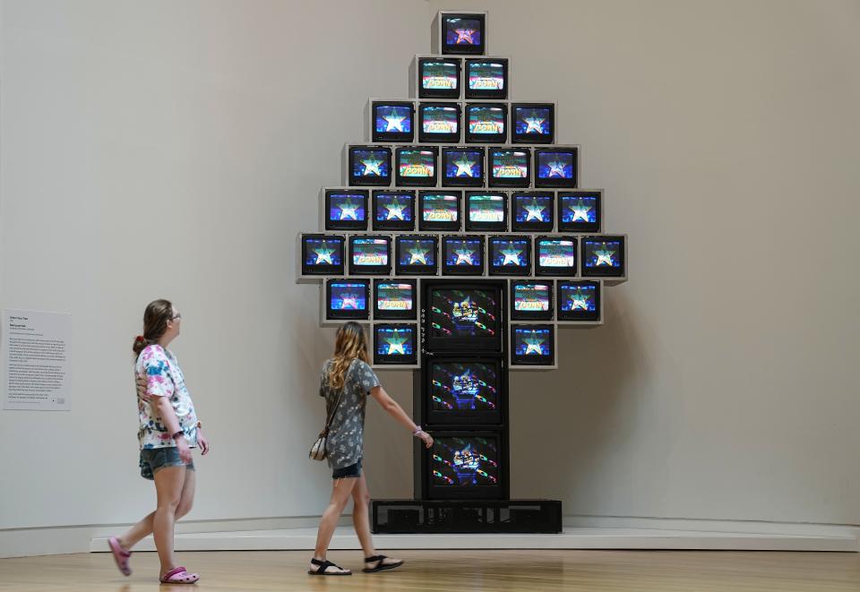 Who's Your Tree by Nam June Paik is on display at the new contemporary art collection featuring some of the most popular pieces Thursday, July 20, 2023, at Newfields in Indianapolis.