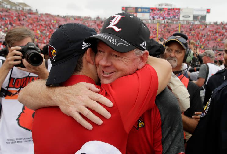 Bobby Petrino's Cardinals are averaging 65 points per game through three wins this season. (Getty)