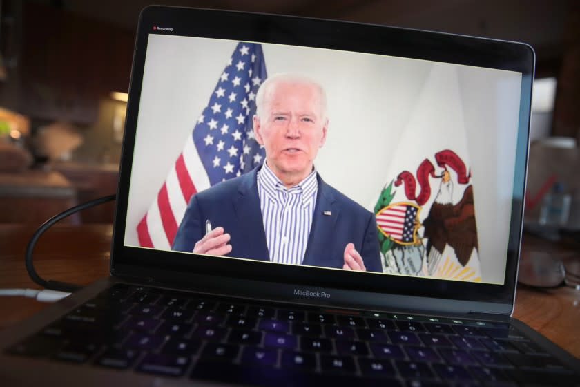 Democratic Presidential Candidate Joe Biden Holds Virtual Town Hall, As Public Gatherings Are Curtailed Due To Coronavirus