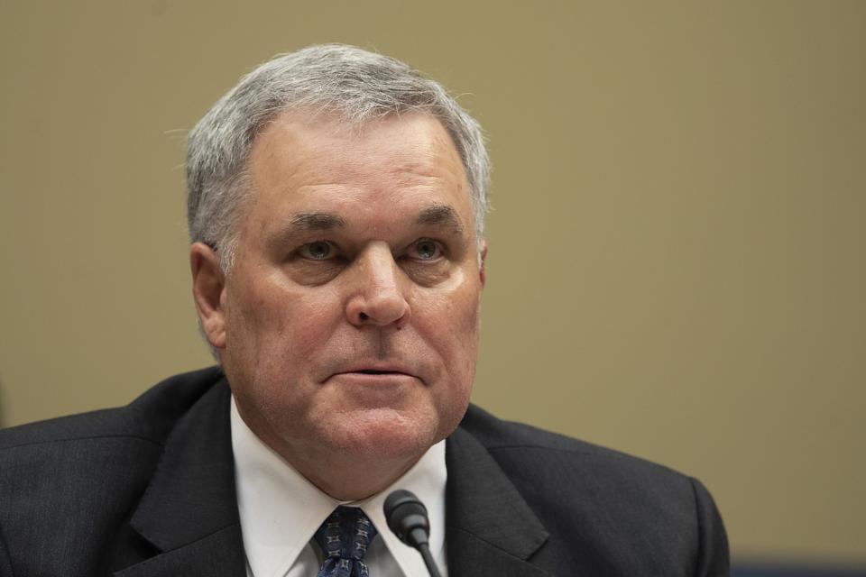 IRS Commissioner Charles Rettig testifies on Capitol Hill.