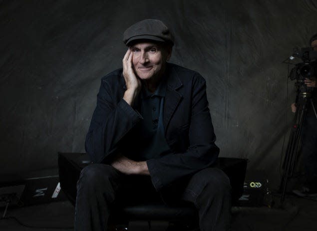 The tracklist for James Taylor's "American Standard" album includes "My Blue Heaven", "Almost Like Being In Love" and “Moon River.”