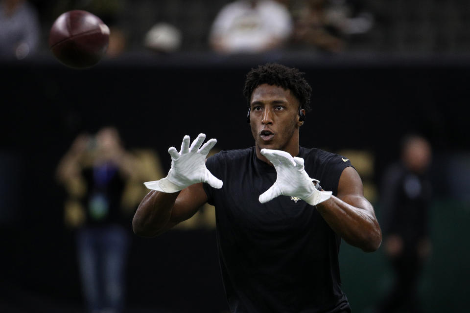 NEW ORLEANS, LOUISIANA - OCTOBER 27: Michael Thomas #13 of the New Orleans Saints stands on the field prior to the game against the Arizona Cardinals at Mercedes Benz Superdome on October 27, 2019 in New Orleans, Louisiana. (Photo by Chris Graythen/Getty Images)