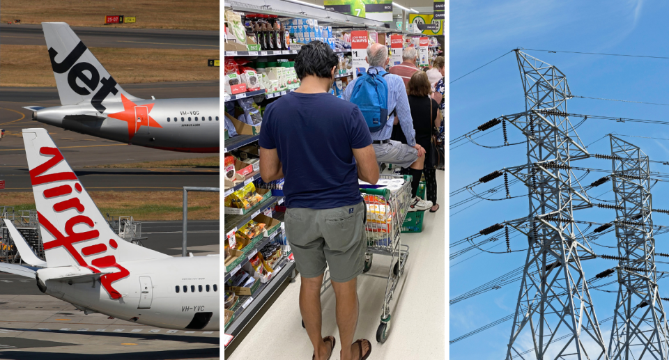 Airlines, supermarkets and energy.