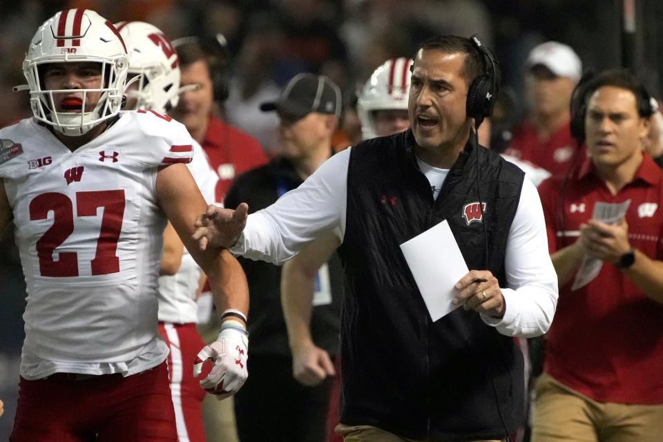 Luke Fickell brought a number of former Cincinnati assistants with him to Wisconsin, including Mike Brown, associate head coach/wide receivers, and Colin Hitschler, co-defensive coordinator/safeties coach.