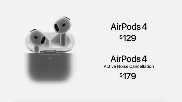 AirPods 4 have a new design and an ANC upgrade option