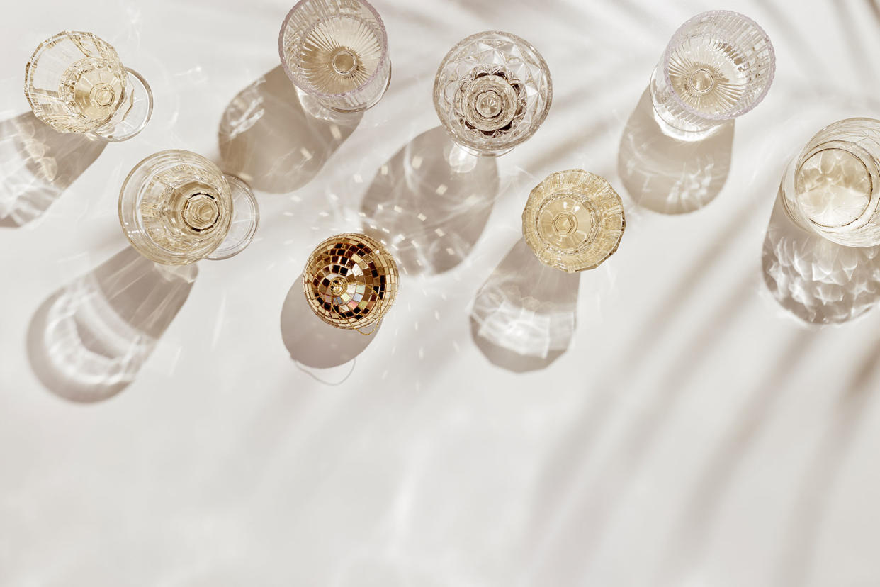 Cups Glasses of Champagne Wine Drinks Dico Ball Getty Images/yrabota