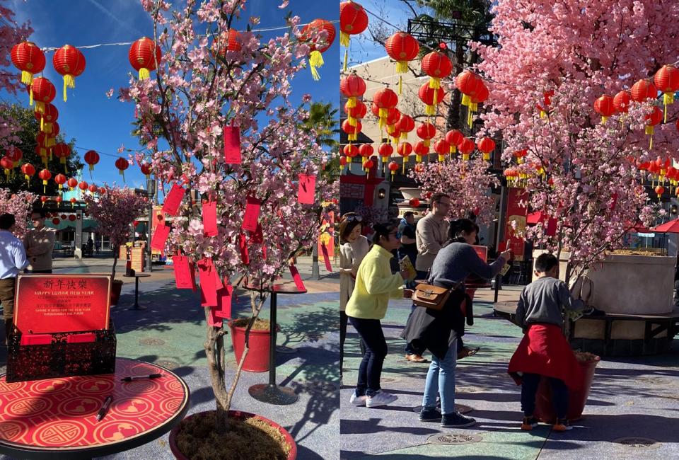 wish tree universal studios hollywood lunar new year