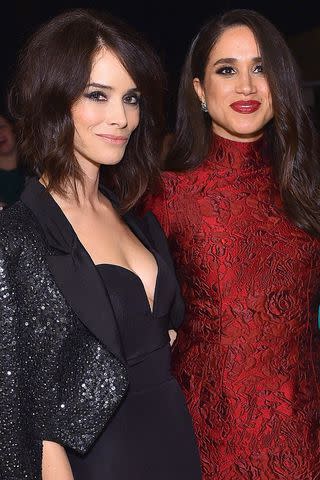 <p>Stefanie Keenan/Getty</p> Abigail Spencer and Meghan Markle at ELLE's 6th Annual Women in Television Dinner in West Hollywood, California, in January 2016.