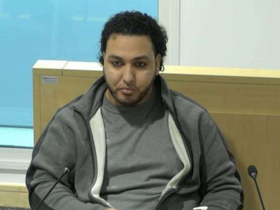 Abdalraouf Abdallah comparece ante la consulta pública del Manchester Arena (canal de YouTube Manchester Arena Inquiry)