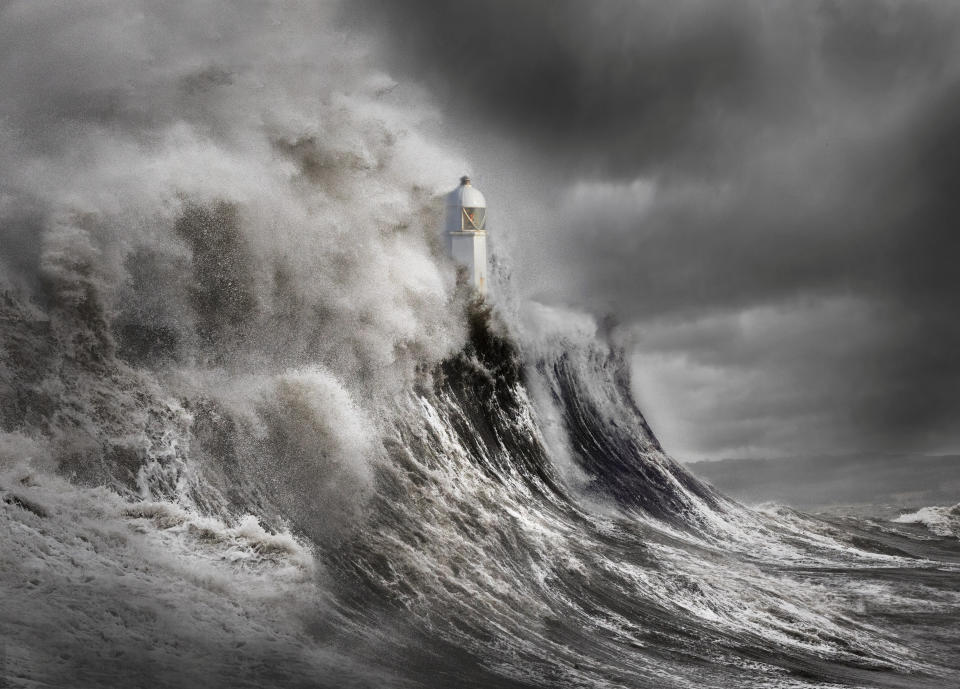 Aleks Gjika captured dramatic scenes at this lighthouse in Wales for the competition.