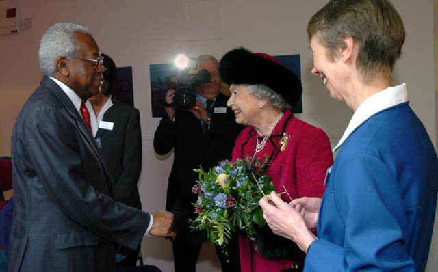 The Queen's visit being filmed