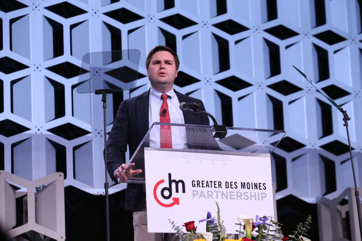 The Annual Dinner's key note speaker J.D. Vance addresses the crowd at the Partnership's Annual Dinner on January 17, 2019. Vance is the author of New York Times Best Seller "Hillbilly Elegy: A Memoir of a Family and Culture in Crisis."