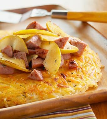 Shredded Potatoes with Sausage and Apple