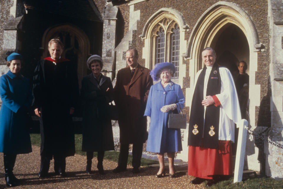 Royalty - Royal Family and Evangelist Billy Graham - Sandringham, Norfolk