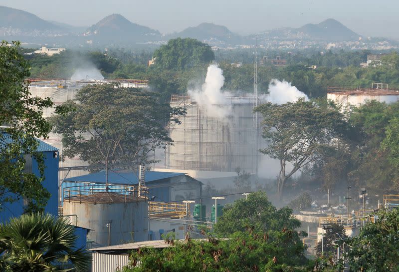 FILE PHOTO: Gas leak at LG Polymers plant in India