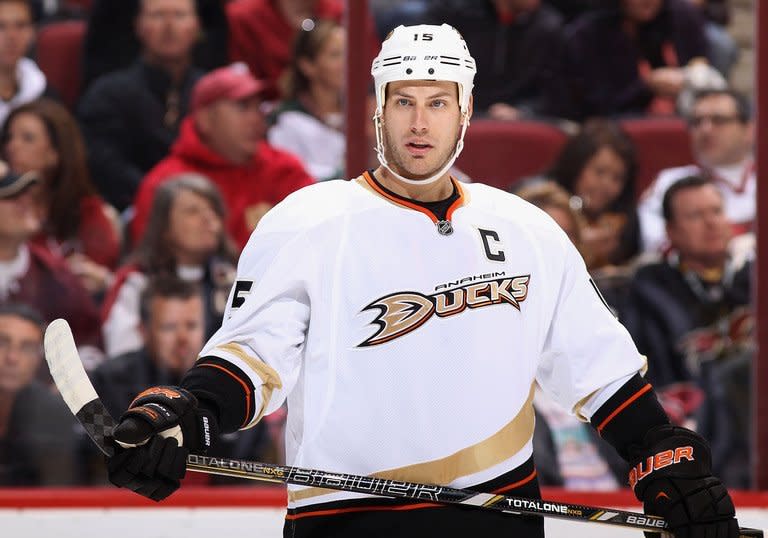 Ryan Getzlaf of the Anaheim Ducks is pictured during their game against the Phoenix Coyotes on March 4, 2013. Anaheim started strong but will be tested by a Detroit side that beat them twice in three meetings