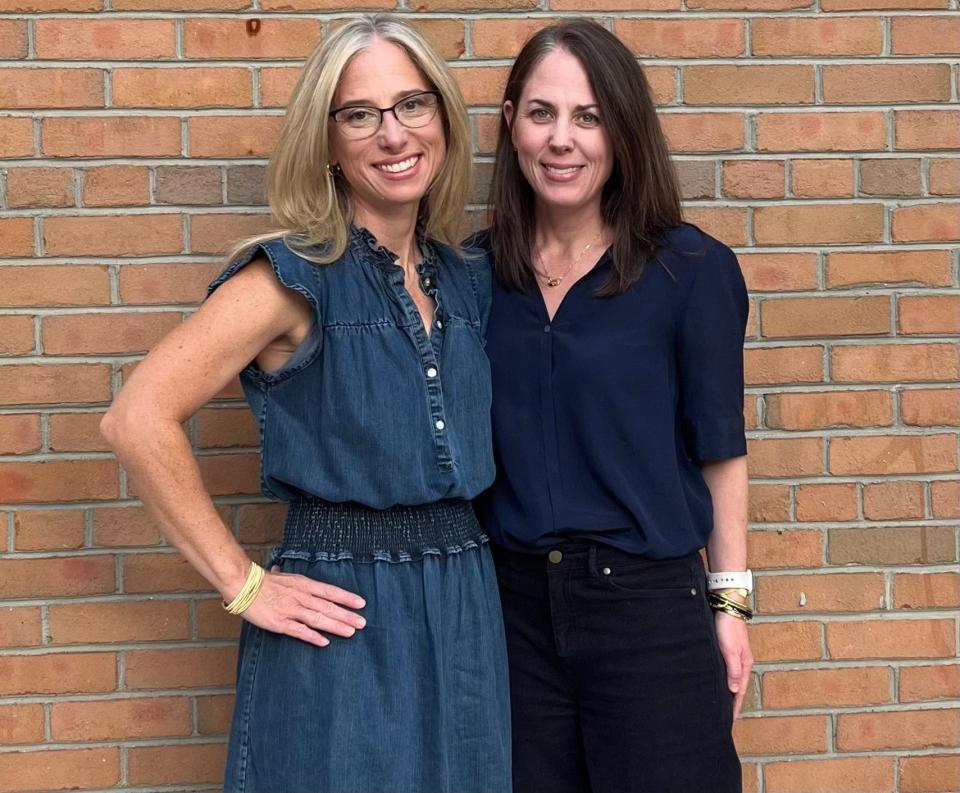 In November, Carrie Cronkey, left, and her sister Emily Westlake are opening a boutique women's clothing store in downtown Hudson called Favorite Sister.