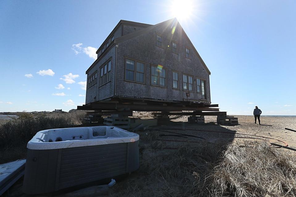 Meanwhile, another Nantucket home on Hummock Pond Road in Cisco is set to be demolished after erosion made it impossible to be saved. Boston Globe via Getty Images