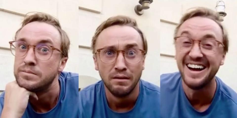 Tom Felton DracoTok Draco Malfoy reaction TikTok 