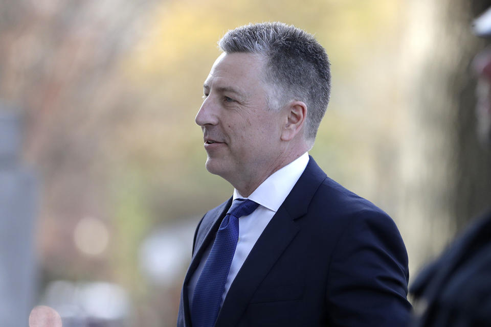 Ambassador Kurt Volker, former special envoy to Ukraine, arrives to testify before the House Intelligence Committee in Washington on Nov. 19, 2019.