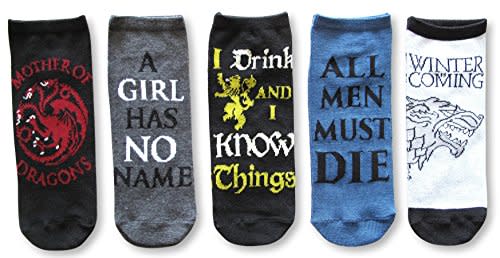 3) Hyp Game of Thrones Quote Socks