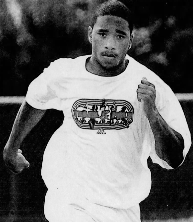 Jason Lilly at a Dover track and field practice. Lilly won multiple state championships at 200 and 400 meters.