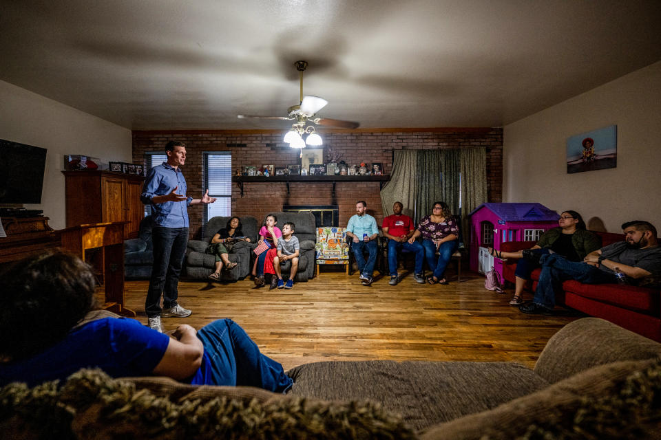 Republican Senate candidate Blake Masters speaks at a campaign event on July 30, 2022, in Phoenix, Ariz. (Brandon Bell / Getty Images)