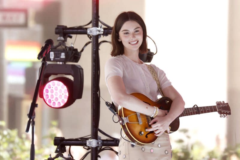 Gracie Abrams performs on "Today" on Friday. Photo by John Angelillo/UPI