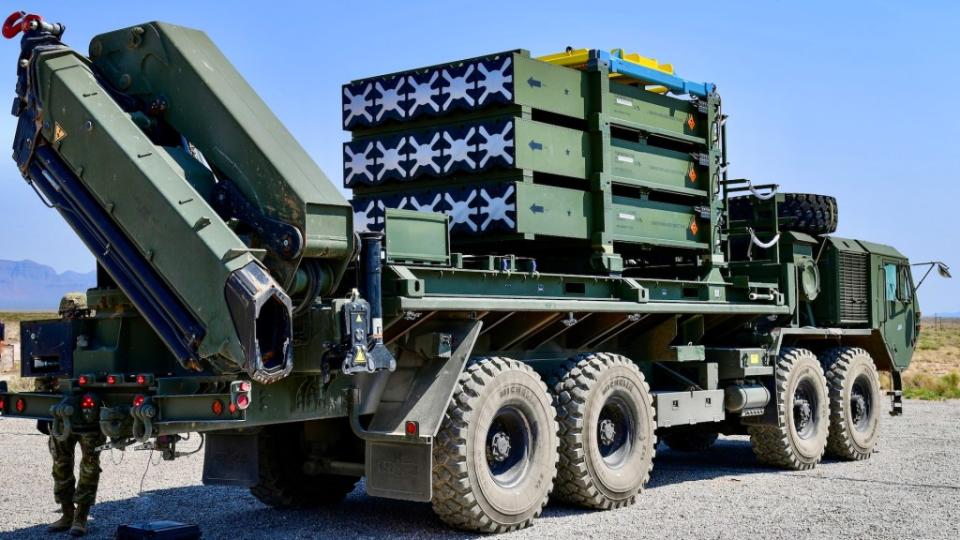 One of the US Army’s palletized Iron Dome launchers loaded onto a truck. <em>US Army</em> One of the US Army’s palletized Iron Dome launchers loaded onto a truck. <em>U.S. Army</em>