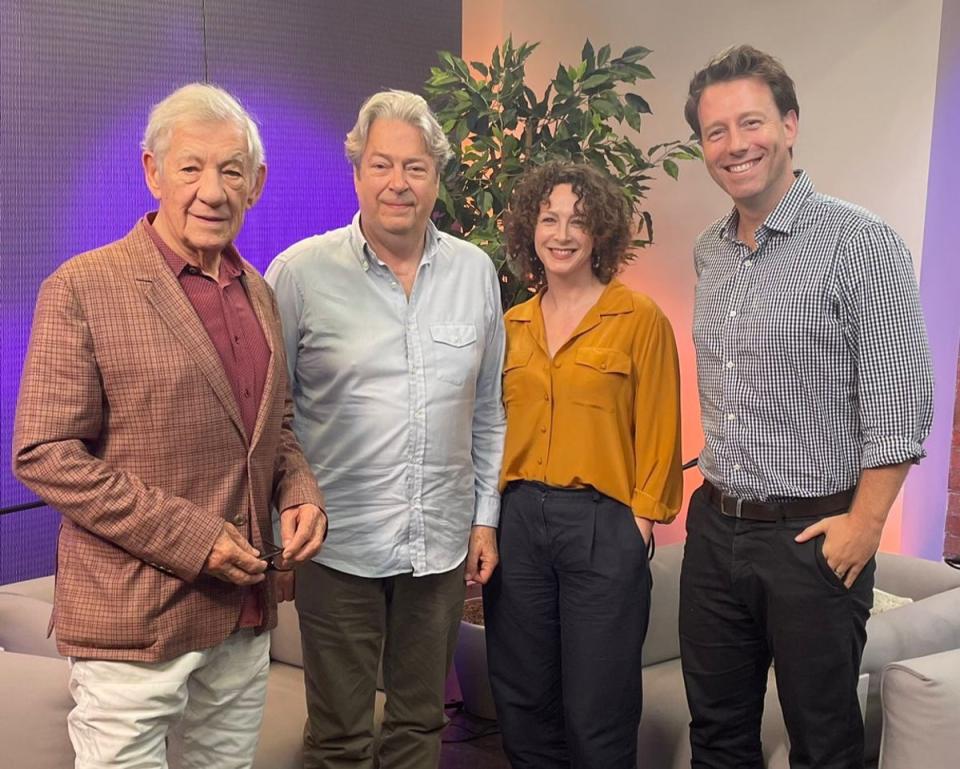 Sir Ian McKellen and Roger Allam with Nancy Durrant and Nick Clark on the Evening Standard Theatre Podcast (ND)