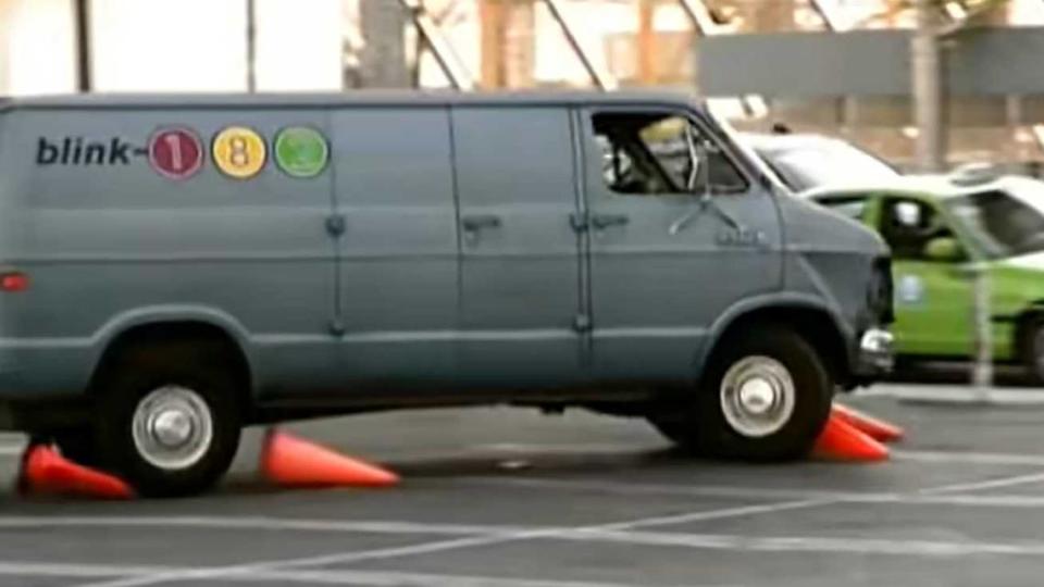 A van used by Blink-182 is seen in their music video for the 2001 song “Rock Show.” The van, which sat in a south Sacramento driveway for years, was recently sold to a Texas couple who is restoring it.