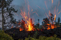 <p>CJ, who is from Hawaii, said: “I have chosen to show the beauty of the volcano and try to convey that even though this is a destructive event, it is a beautiful event. (Photo: CJ Kale/Caters News) </p>