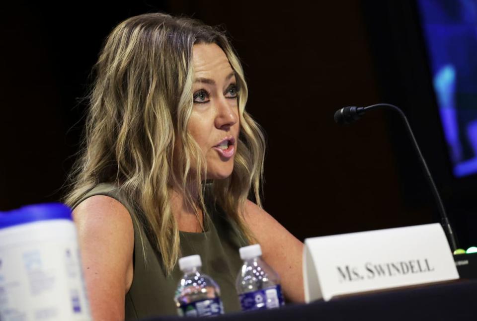 <div class="inline-image__caption"><p>Brandi Swindell, founder and CEO at Stanton Healthcare, testifies before the Senate Health, Education, Labor and Pensions Committee on Capitol Hill, July 13, 2022 in Washington, D.C.</p></div> <div class="inline-image__credit">Kevin Dietsch/Getty Images</div>