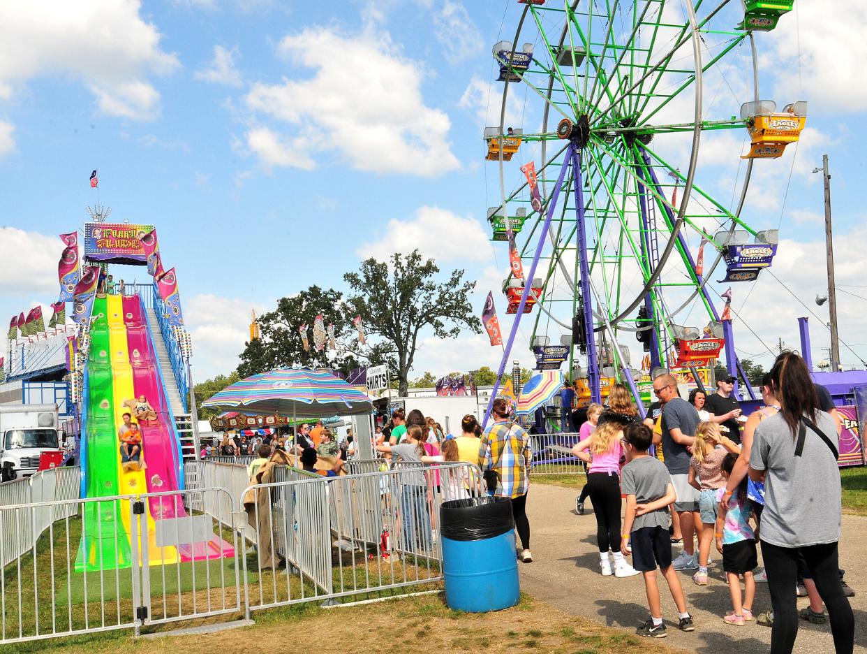 Kids enjoy the fair rides Friday, Sept. 22, 2023 at the Ashland County Fair.