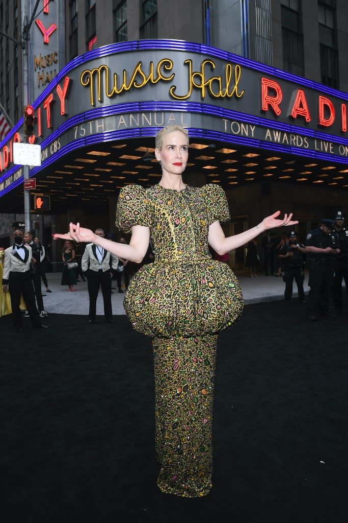 Sarah Paulson attends the Tony Awards 2022 at Radio City Music Hall in New York City on June 12, 2022. - Credit: Michael Buckner for WWD